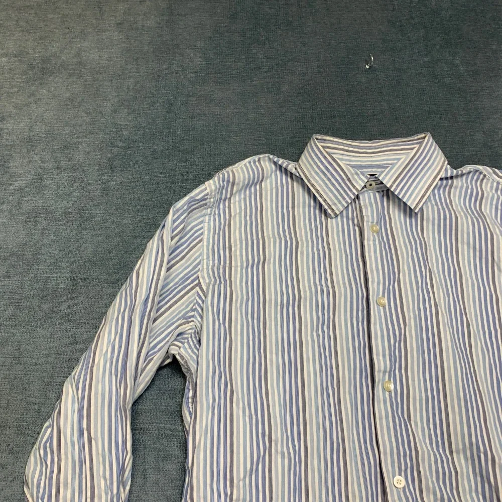Banana Republic Shirt Mens Large Multicolor Striped Cotton Non Stretch Button Up